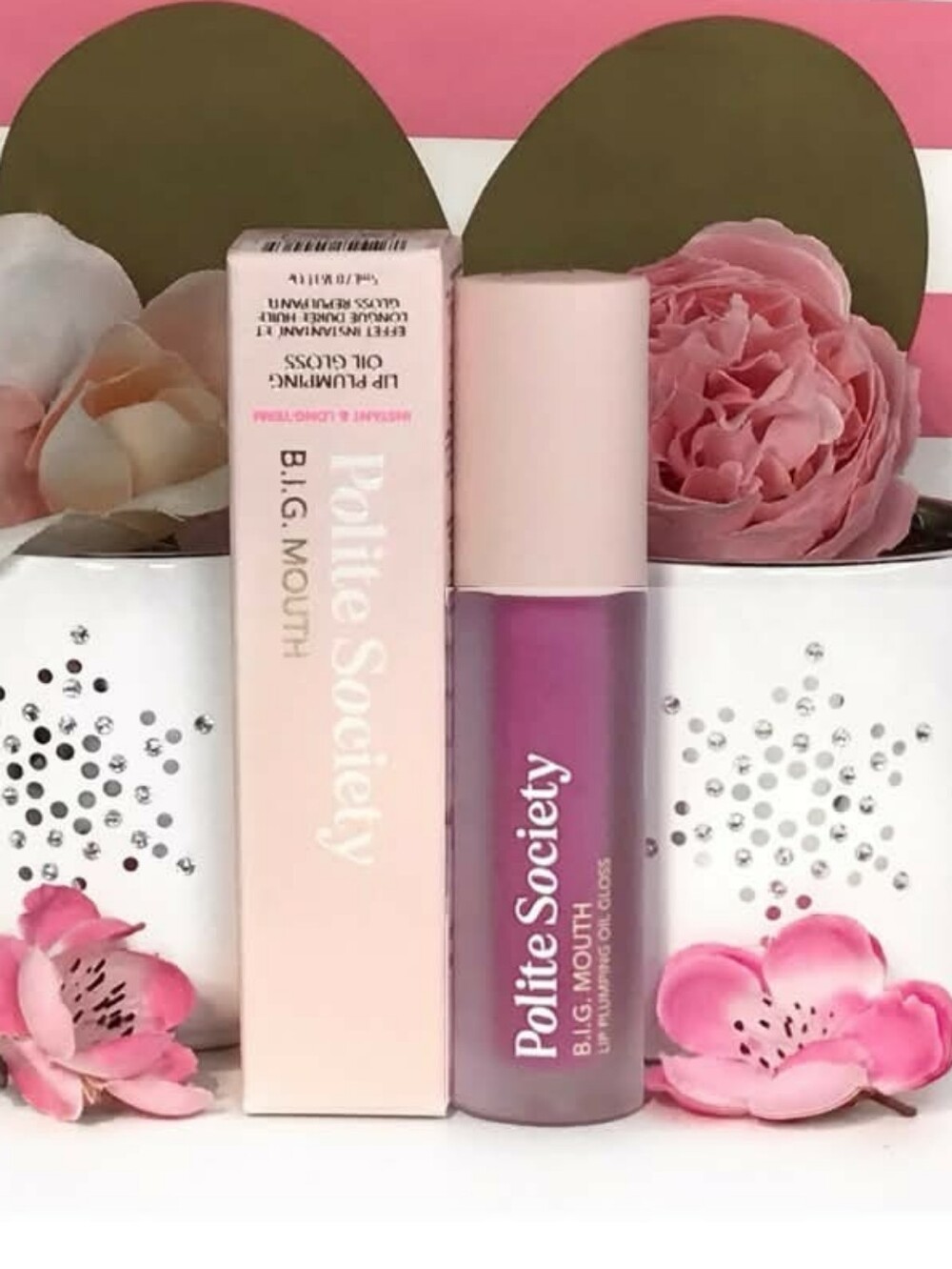 Polite Society B.I.G. Mouth Lip Oil Gloss in GOSSIP GIRL (fuchsia) Plumping BNIB